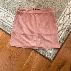 Lulu’s Pink Suede Mini Skirt